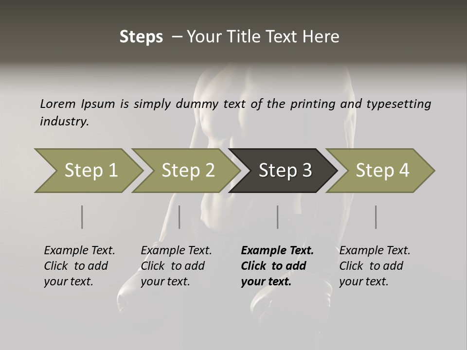 Sports Training Strongman Young Man PowerPoint Template
