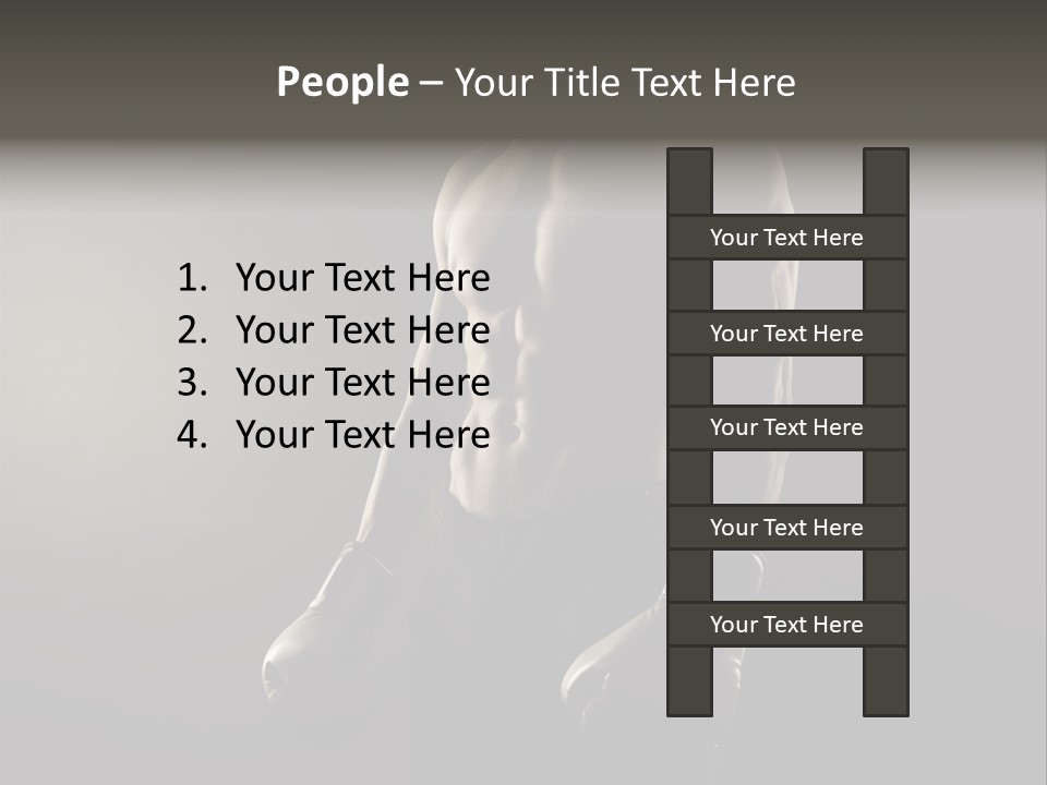 Sports Training Strongman Young Man PowerPoint Template