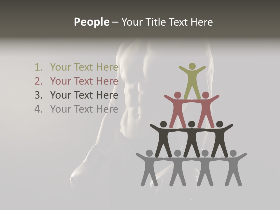 Sports Training Strongman Young Man PowerPoint Template