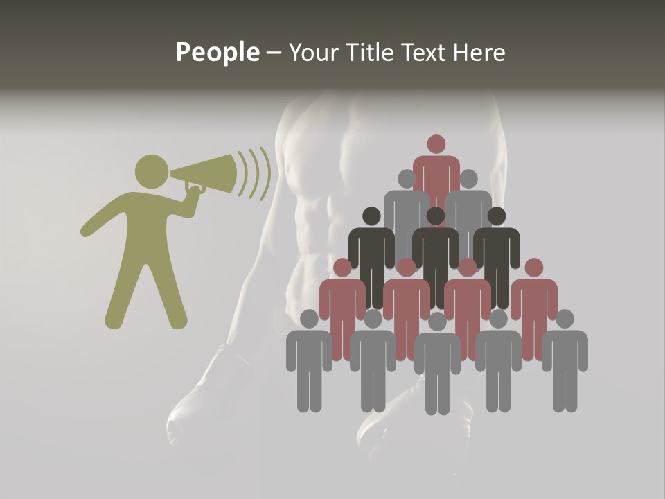 Sports Training Strongman Young Man PowerPoint Template