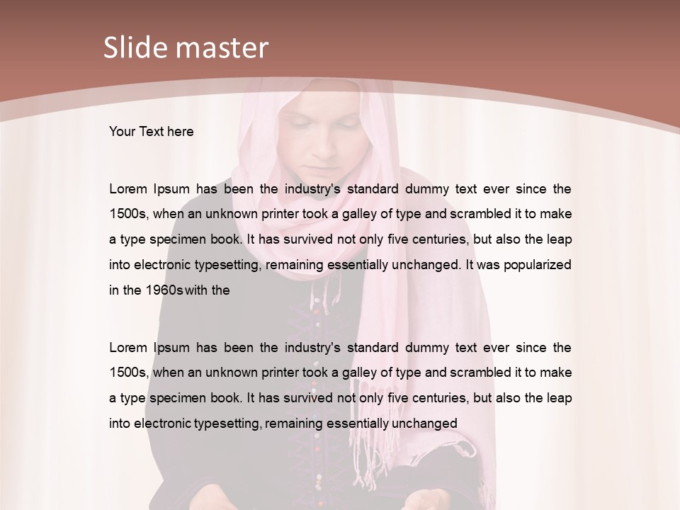 Woman Muslim Quran PowerPoint Template