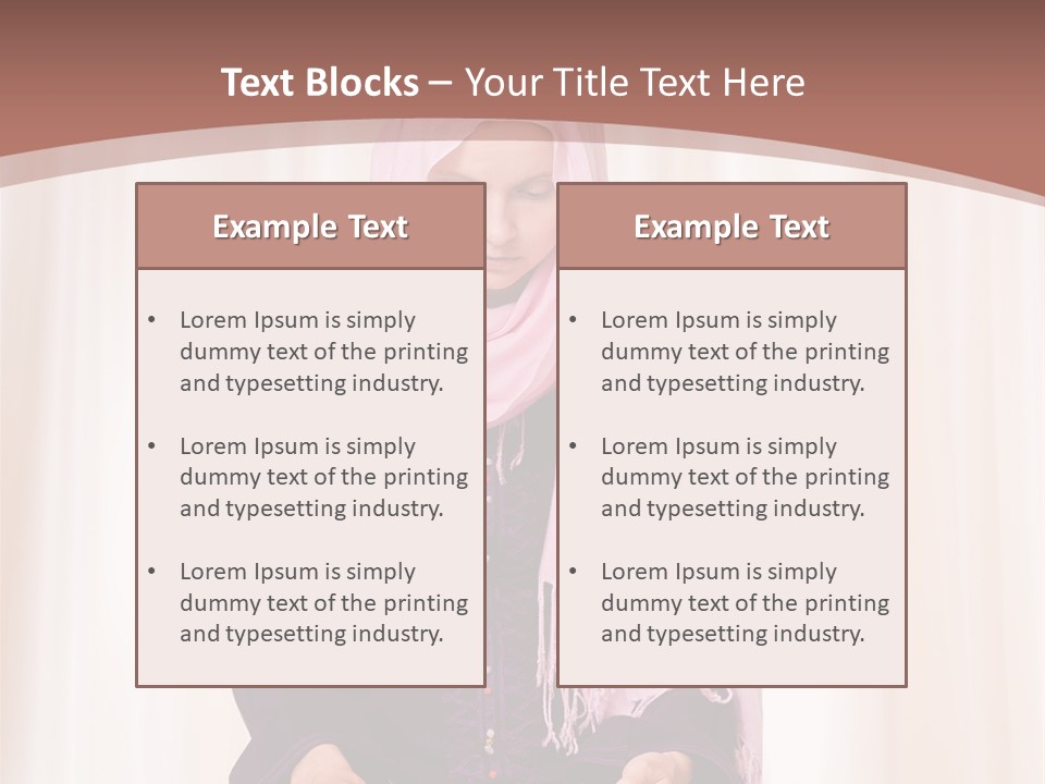 Woman Muslim Quran PowerPoint Template