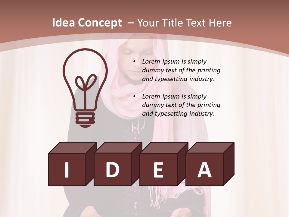 Woman Muslim Quran PowerPoint Template