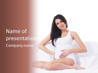 Feminine Parenthood Smile PowerPoint Template