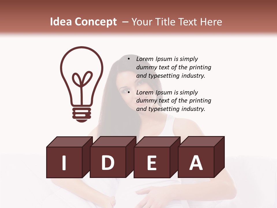 Feminine Parenthood Smile PowerPoint Template
