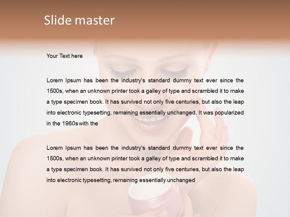 Eyes Cheek Girl PowerPoint Template