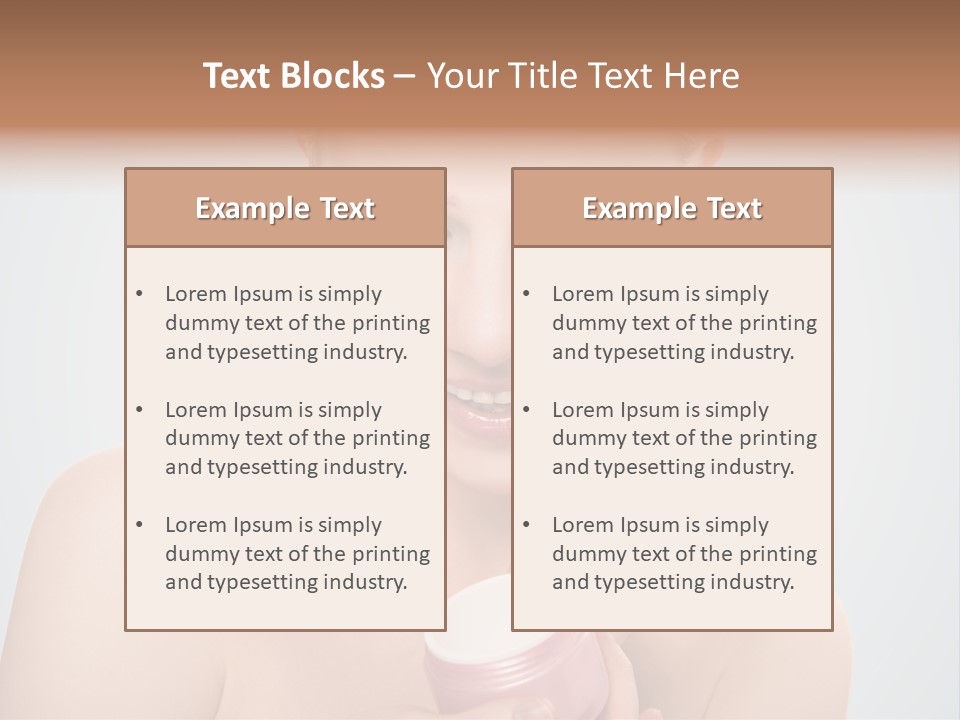 Eyes Cheek Girl PowerPoint Template