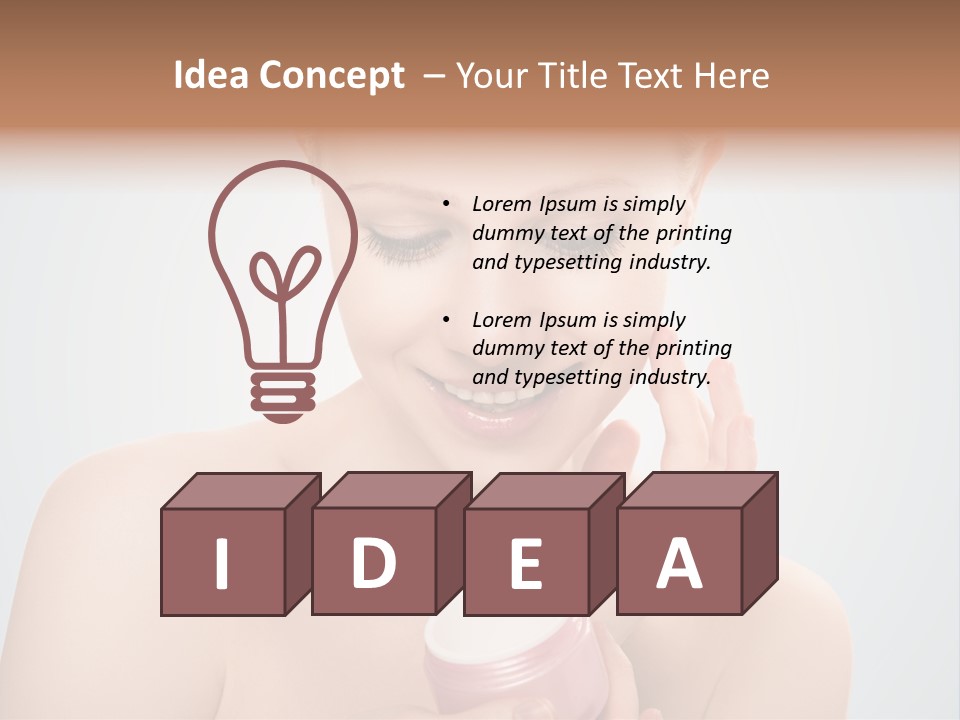 Eyes Cheek Girl PowerPoint Template