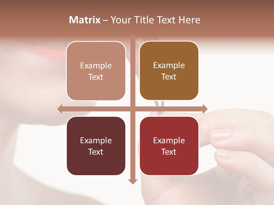 Pepperoni Caucasian Woman PowerPoint Template