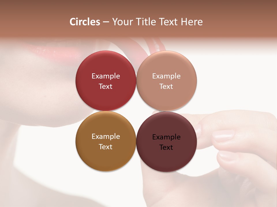 Pepperoni Caucasian Woman PowerPoint Template