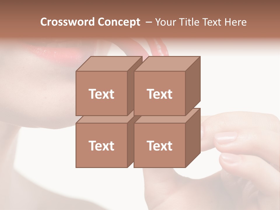 Pepperoni Caucasian Woman PowerPoint Template