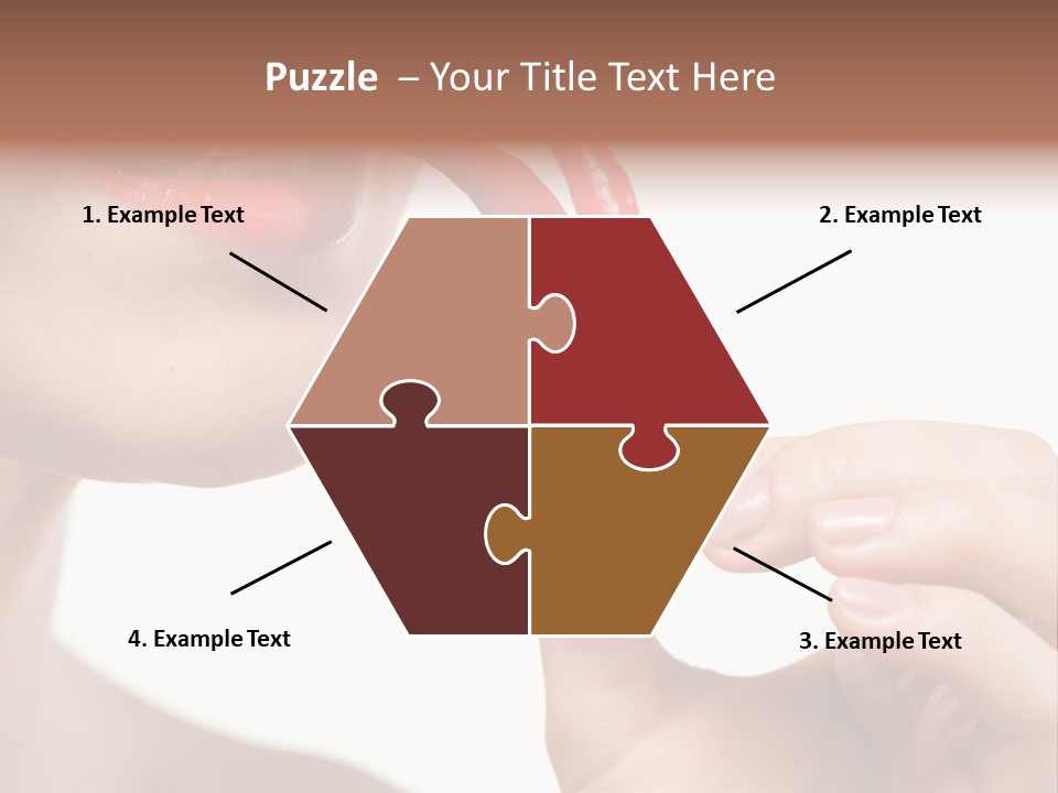 Pepperoni Caucasian Woman PowerPoint Template