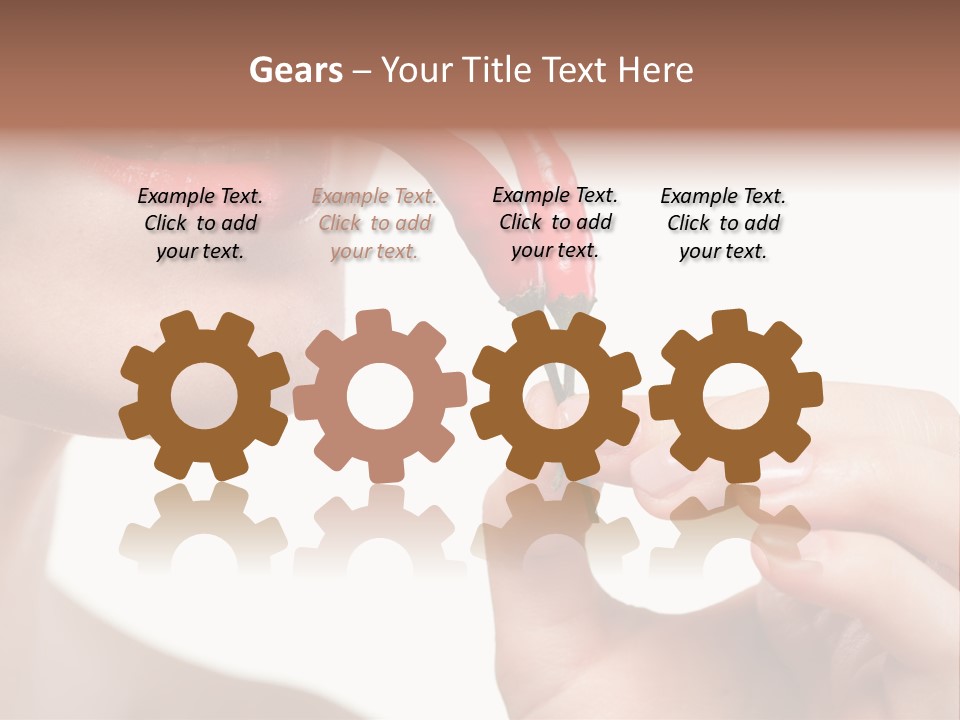 Pepperoni Caucasian Woman PowerPoint Template