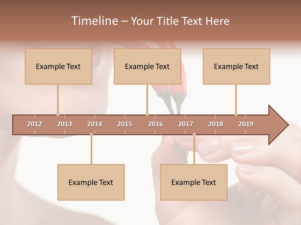 Pepperoni Caucasian Woman PowerPoint Template