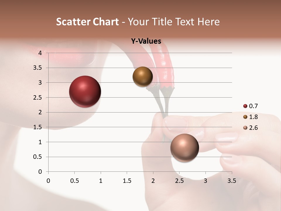 Pepperoni Caucasian Woman PowerPoint Template