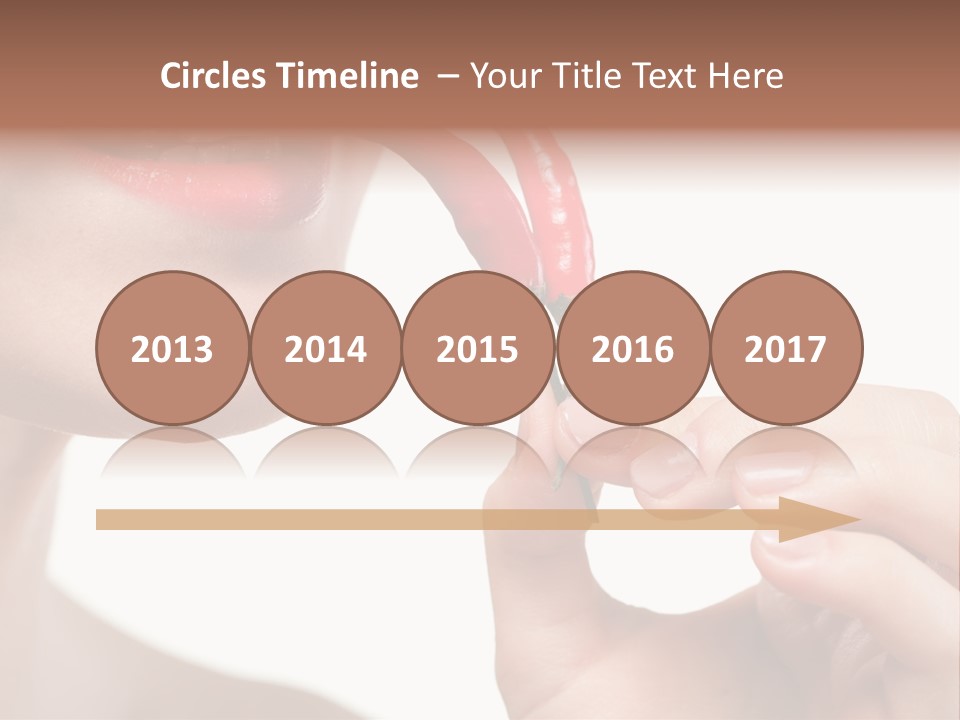 Pepperoni Caucasian Woman PowerPoint Template