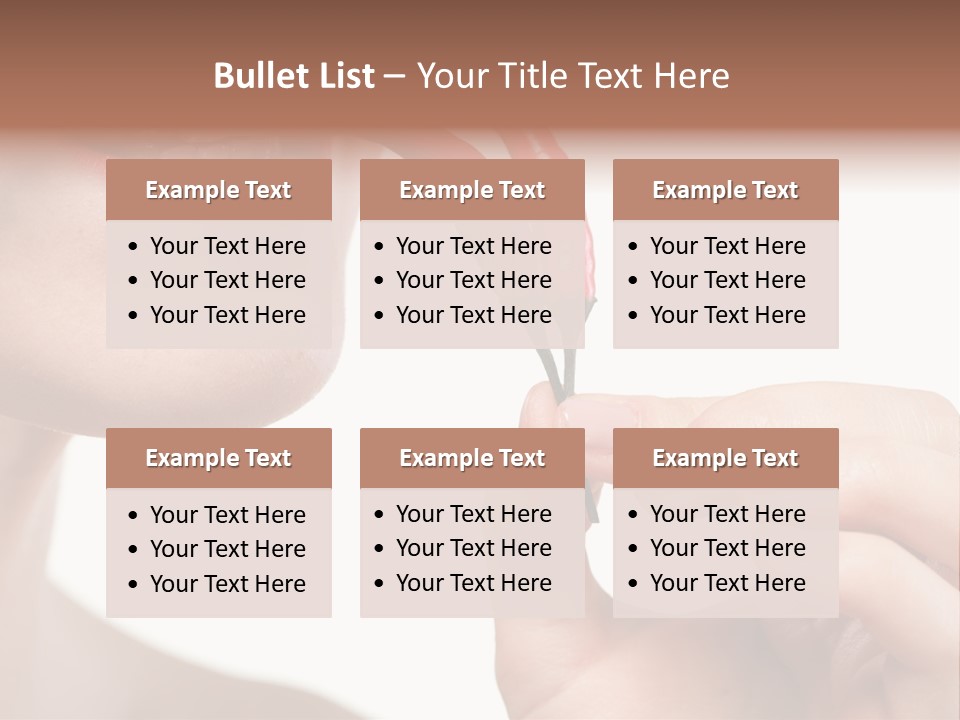Pepperoni Caucasian Woman PowerPoint Template