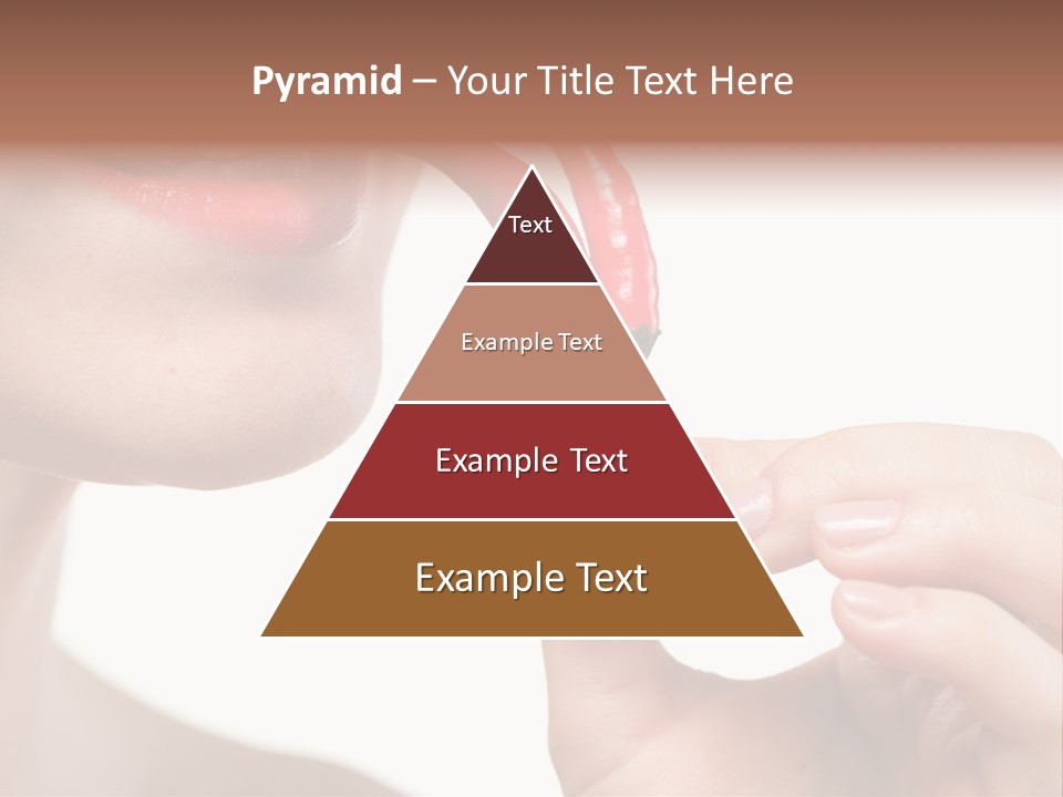 Pepperoni Caucasian Woman PowerPoint Template