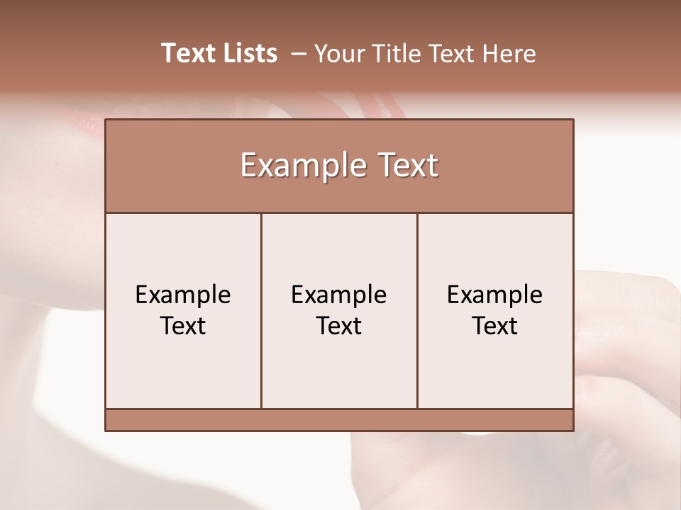 Pepperoni Caucasian Woman PowerPoint Template