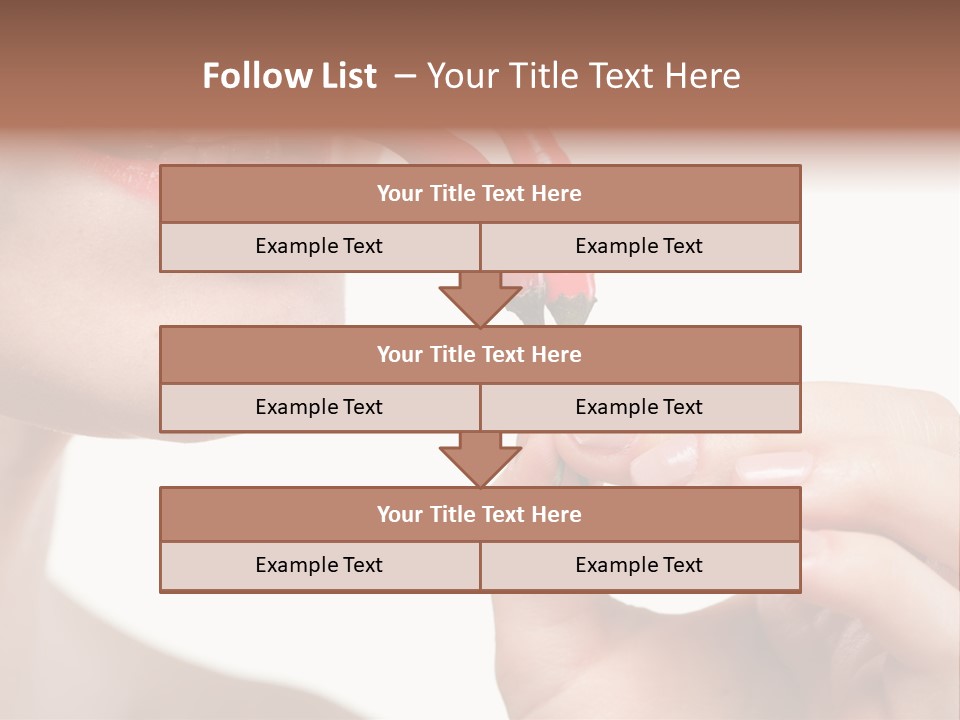 Pepperoni Caucasian Woman PowerPoint Template