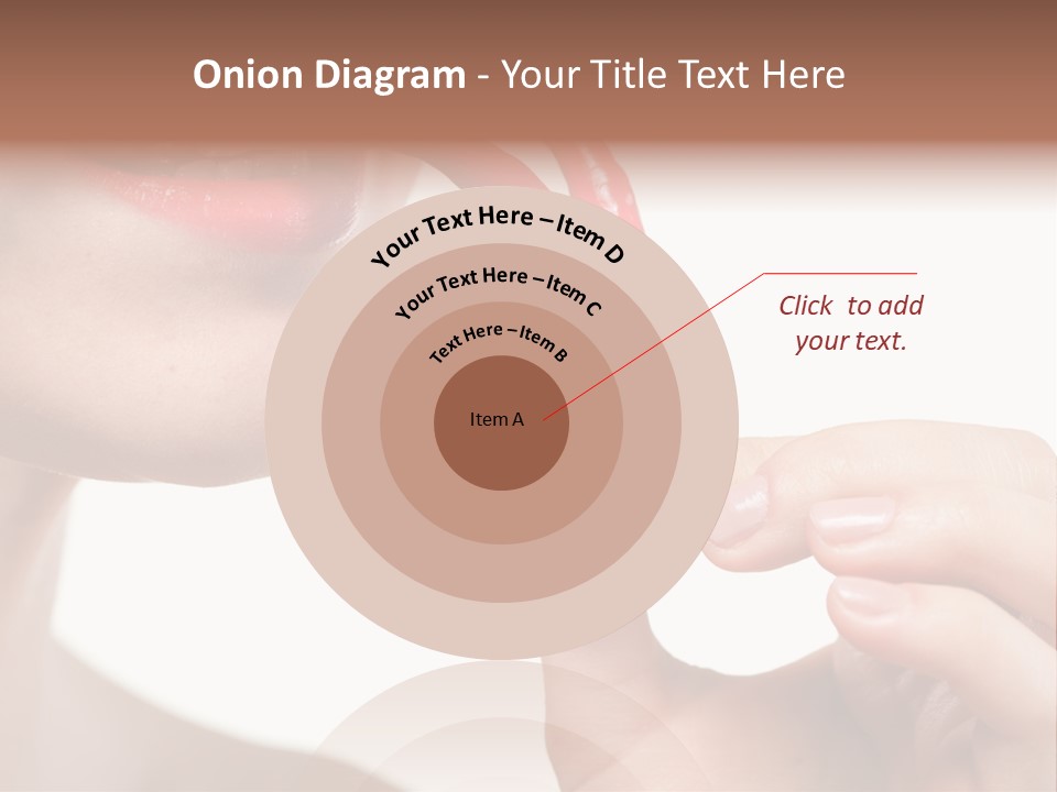 Pepperoni Caucasian Woman PowerPoint Template