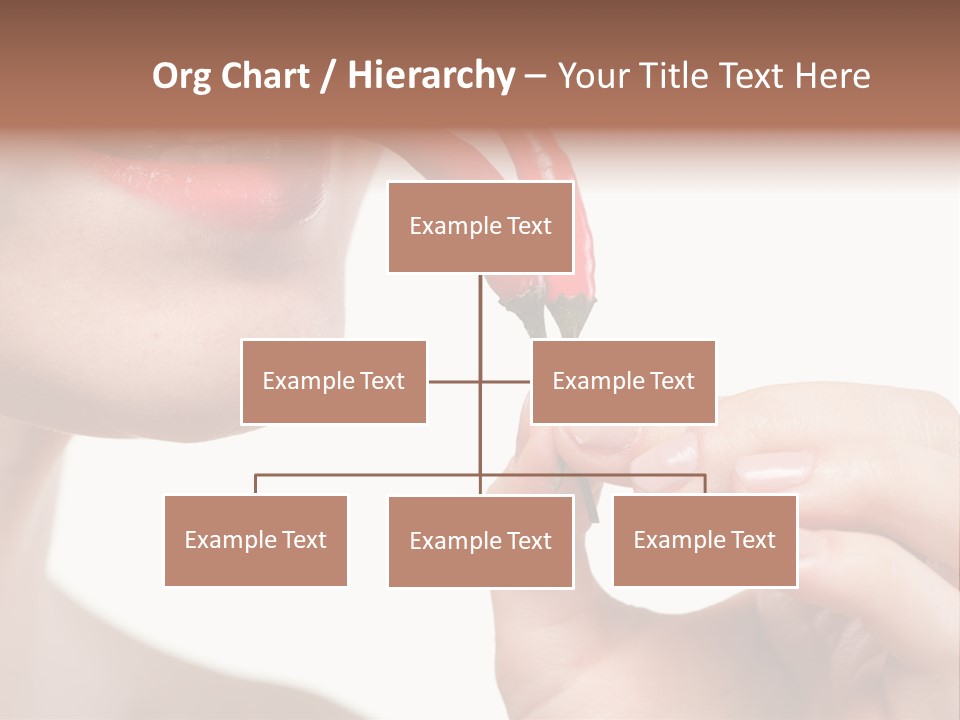 Pepperoni Caucasian Woman PowerPoint Template