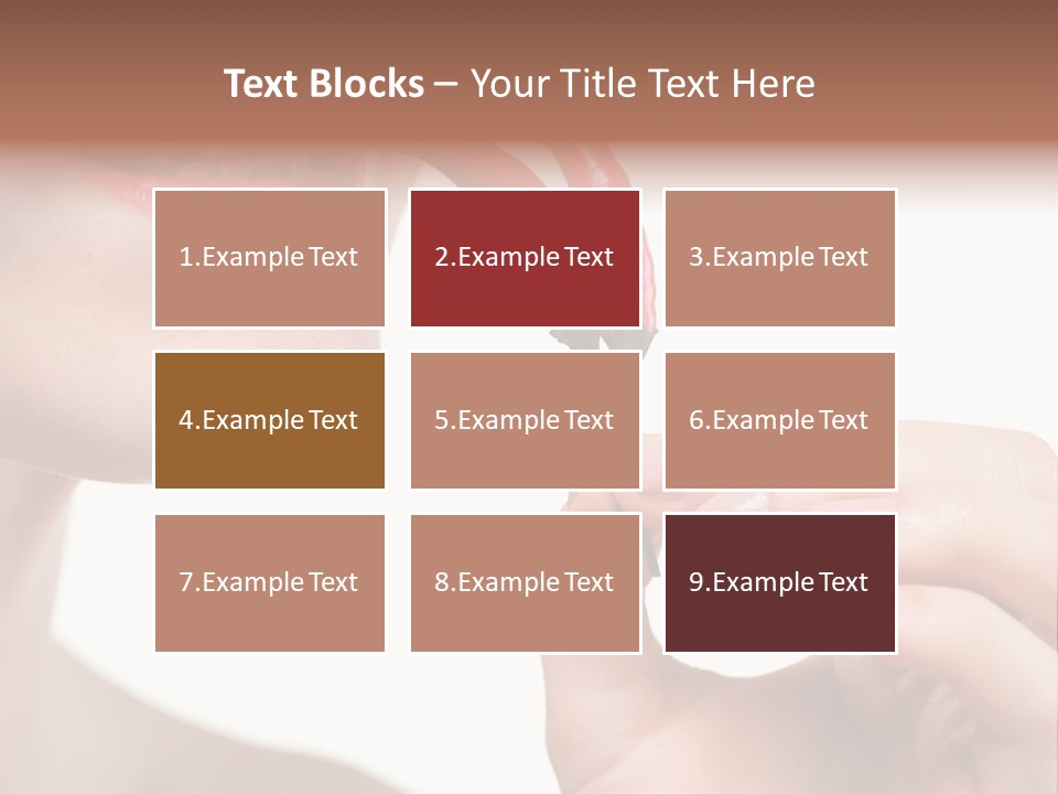 Pepperoni Caucasian Woman PowerPoint Template