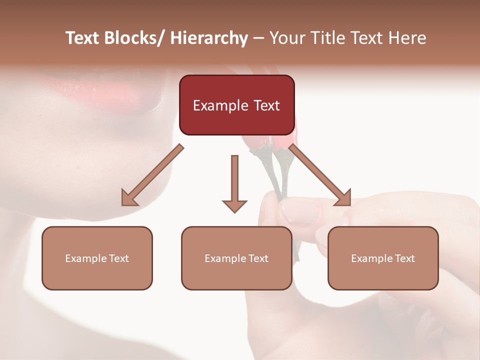 Pepperoni Caucasian Woman PowerPoint Template