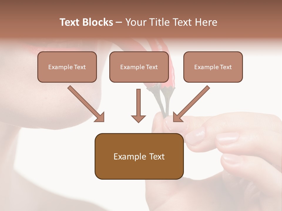 Pepperoni Caucasian Woman PowerPoint Template