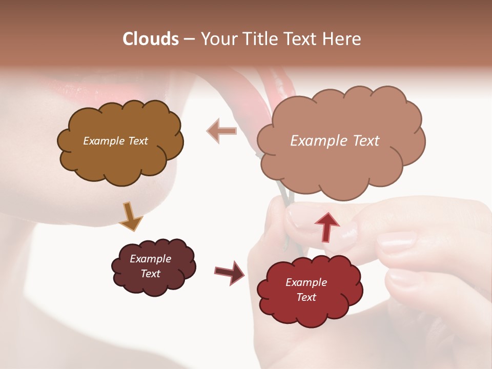 Pepperoni Caucasian Woman PowerPoint Template