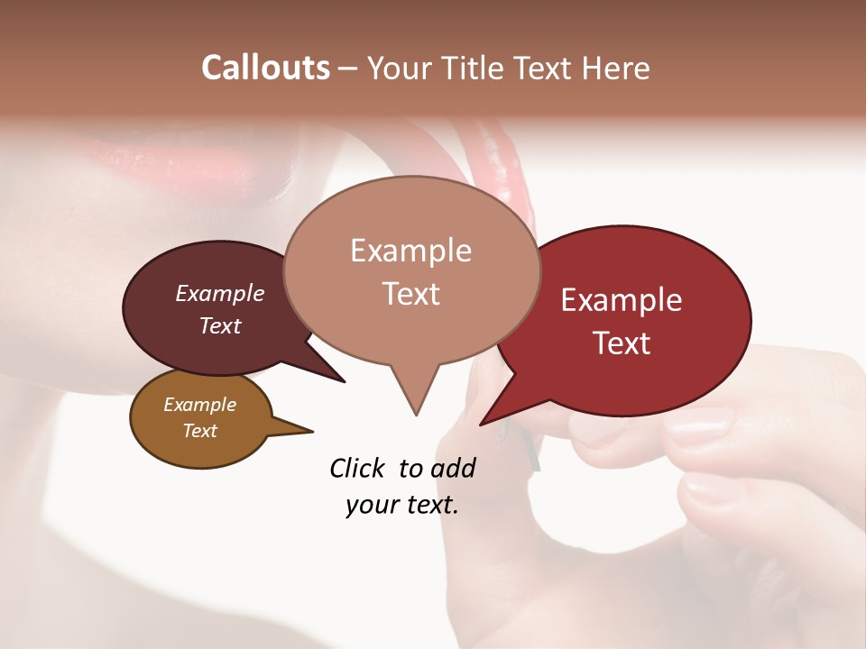 Pepperoni Caucasian Woman PowerPoint Template