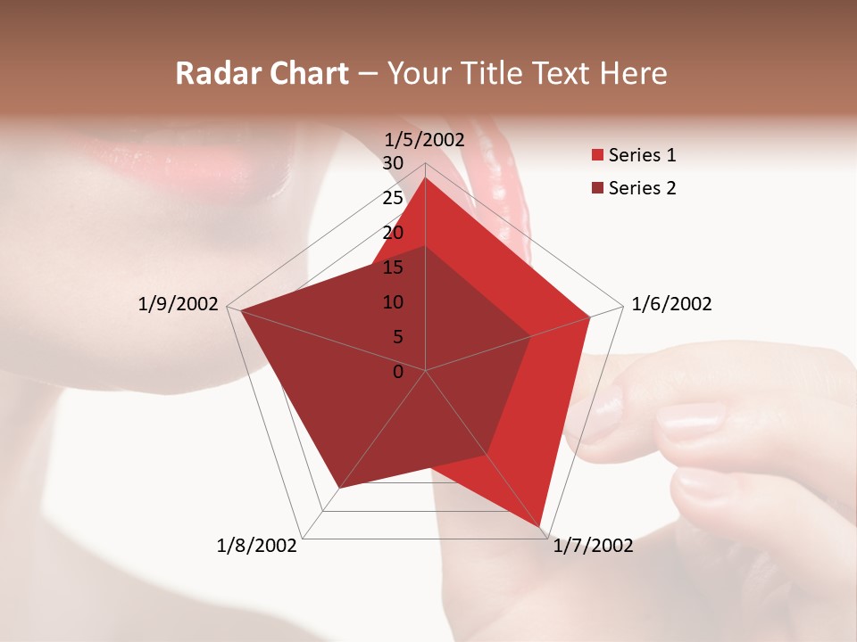 Pepperoni Caucasian Woman PowerPoint Template