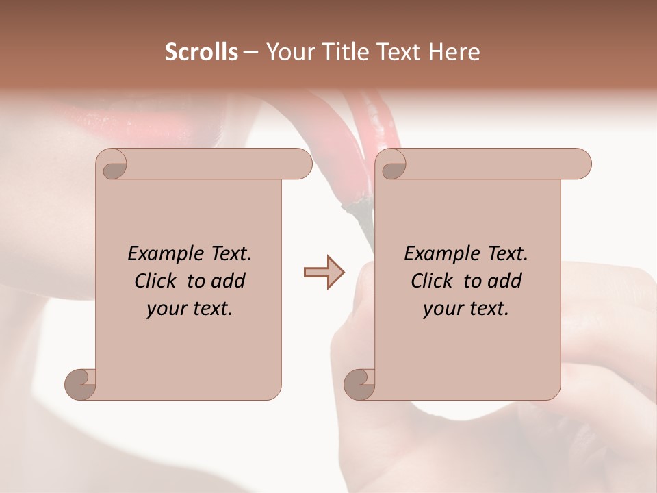 Pepperoni Caucasian Woman PowerPoint Template