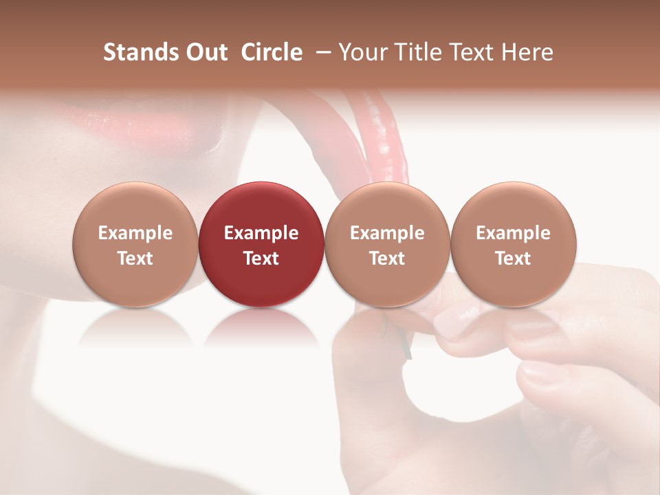 Pepperoni Caucasian Woman PowerPoint Template