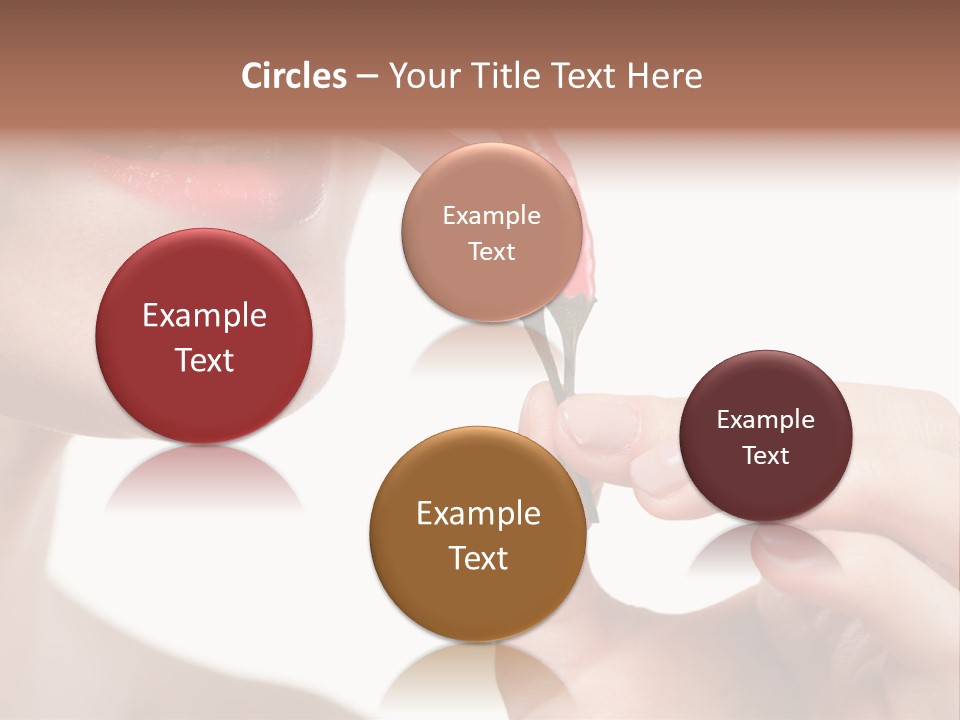 Pepperoni Caucasian Woman PowerPoint Template