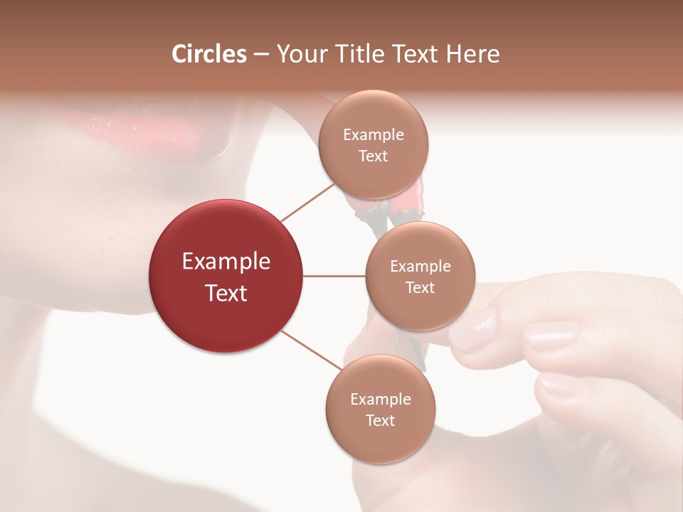 Pepperoni Caucasian Woman PowerPoint Template