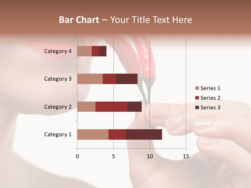 Pepperoni Caucasian Woman PowerPoint Template