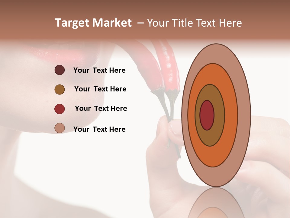 Pepperoni Caucasian Woman PowerPoint Template