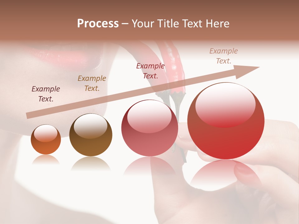 Pepperoni Caucasian Woman PowerPoint Template