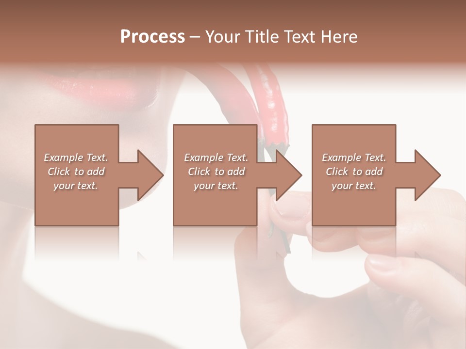 Pepperoni Caucasian Woman PowerPoint Template