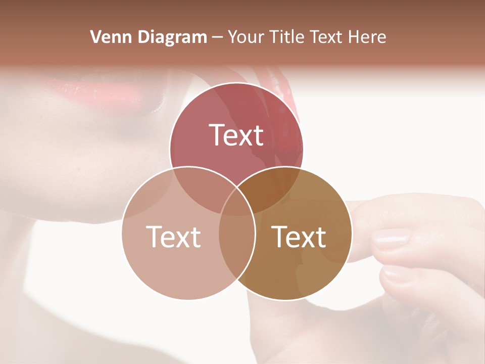 Pepperoni Caucasian Woman PowerPoint Template