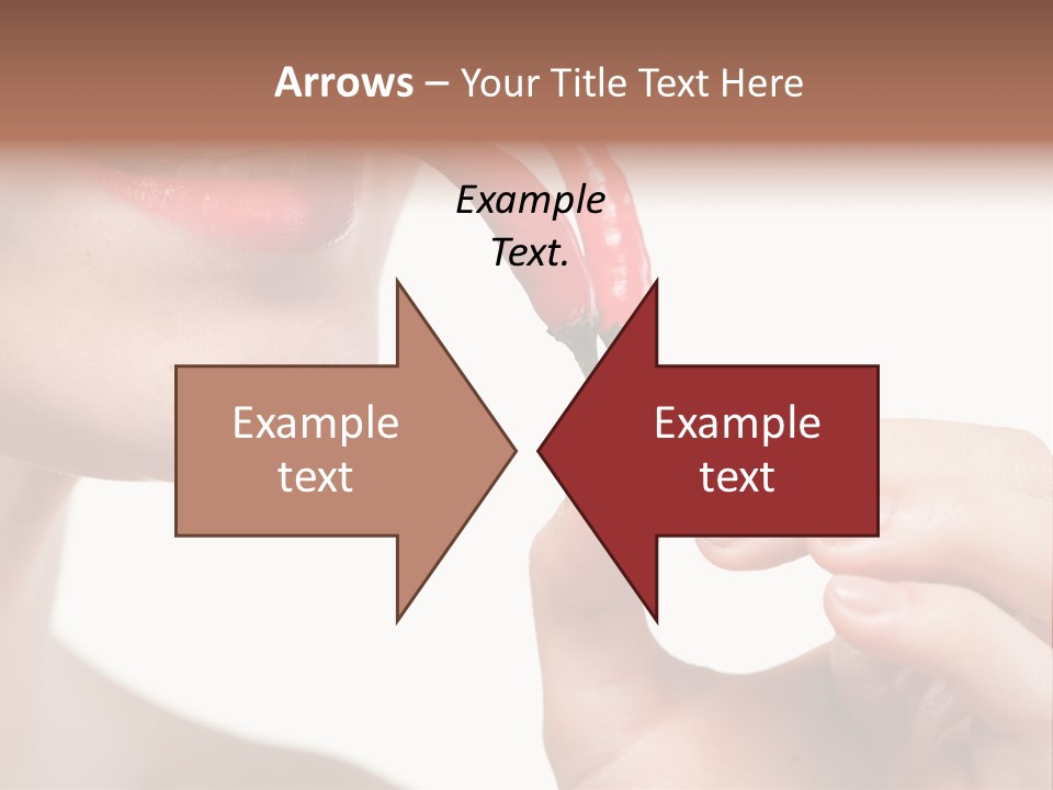 Pepperoni Caucasian Woman PowerPoint Template