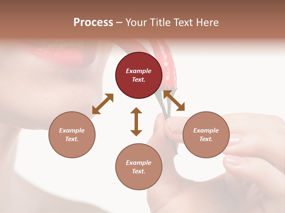 Pepperoni Caucasian Woman PowerPoint Template