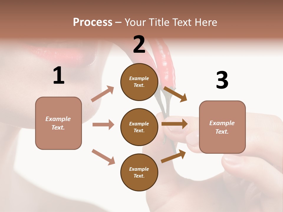 Pepperoni Caucasian Woman PowerPoint Template