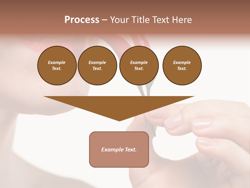 Pepperoni Caucasian Woman PowerPoint Template