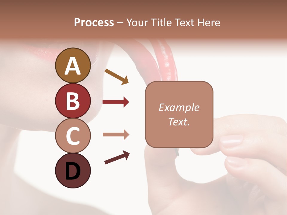 Pepperoni Caucasian Woman PowerPoint Template