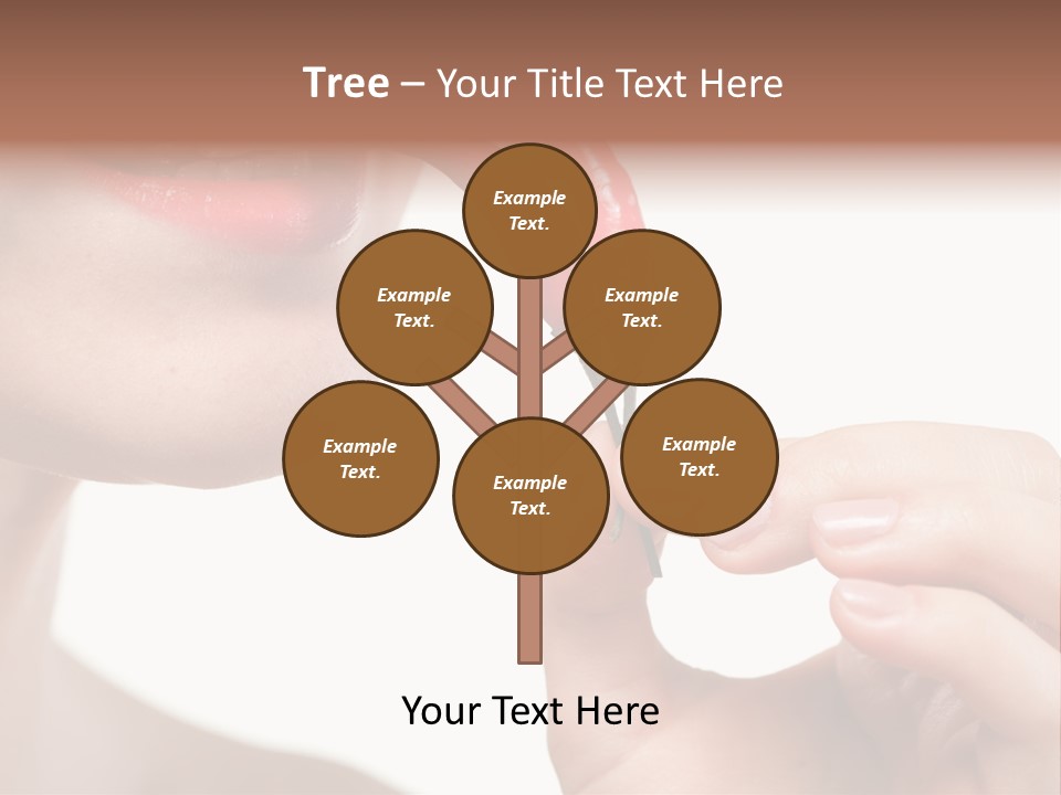 Pepperoni Caucasian Woman PowerPoint Template