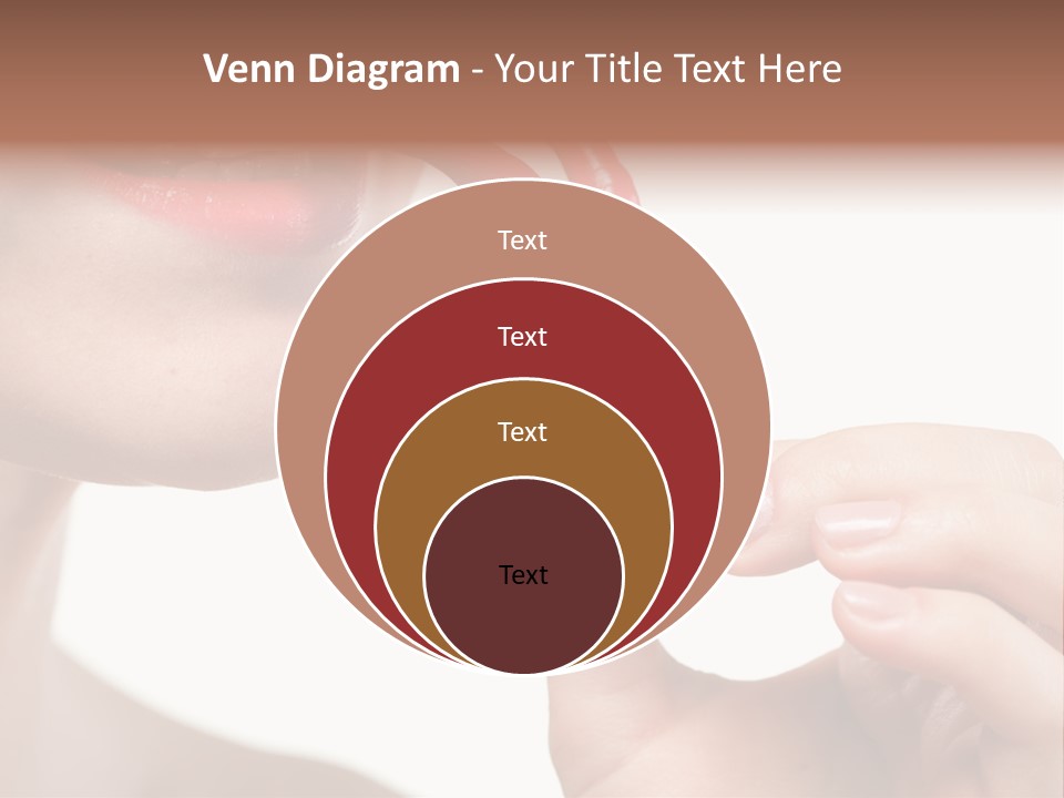 Pepperoni Caucasian Woman PowerPoint Template