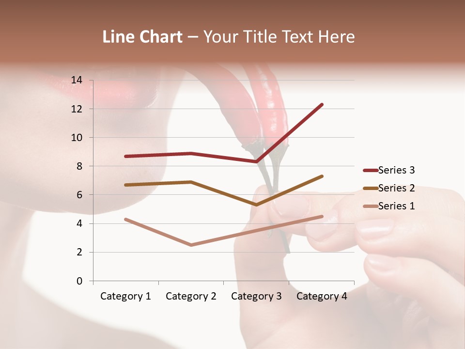 Pepperoni Caucasian Woman PowerPoint Template