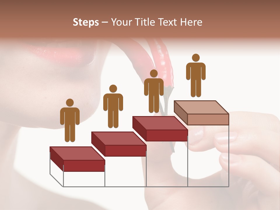 Pepperoni Caucasian Woman PowerPoint Template